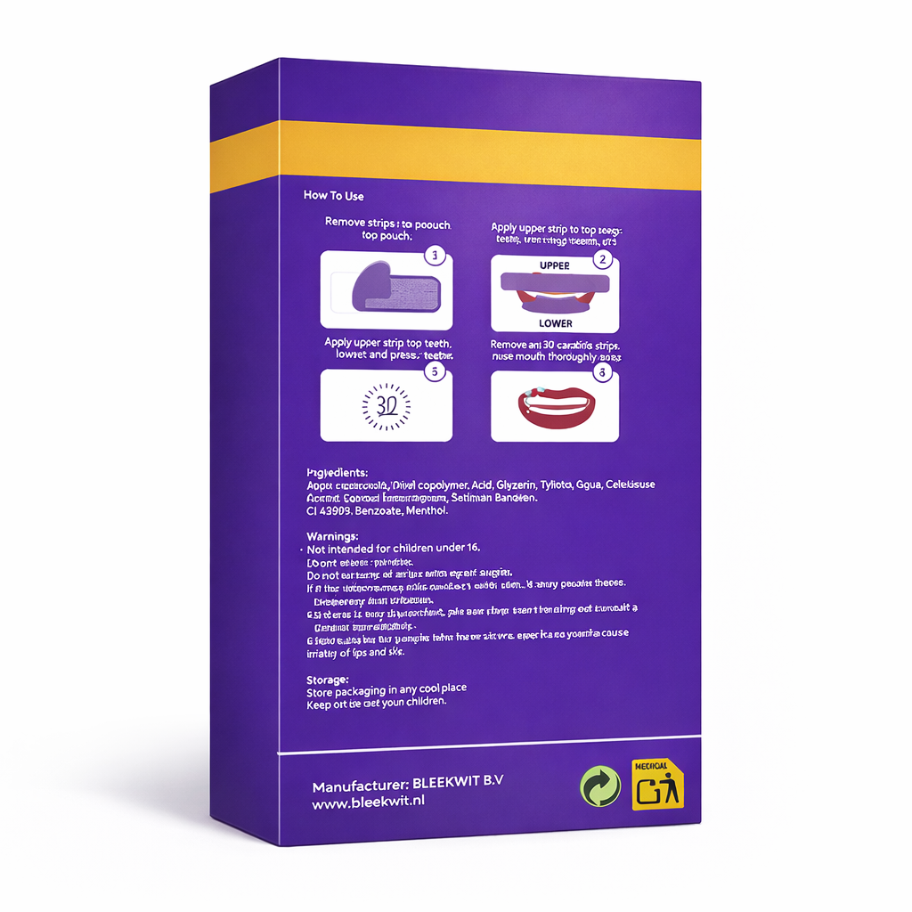 Bleekwit V34 Signature Whitening Strips — Premium Limited