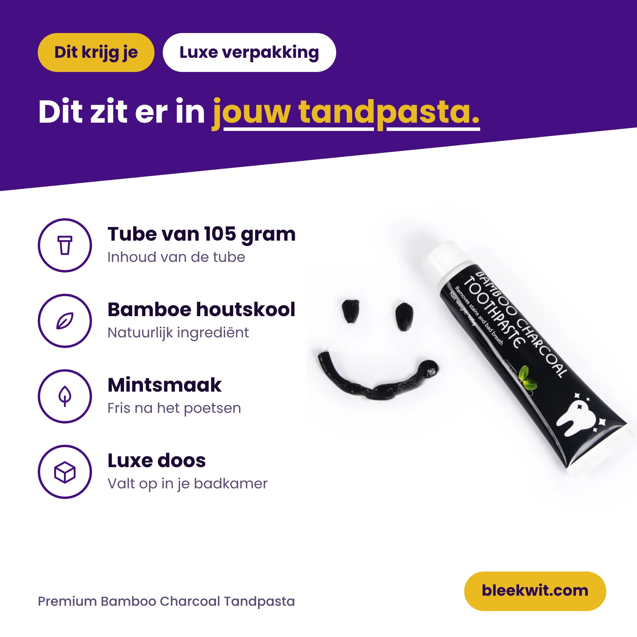 Dit zit er in jouw tandpasta: tube, bamboe houtskool, mintsmaak en luxe doos