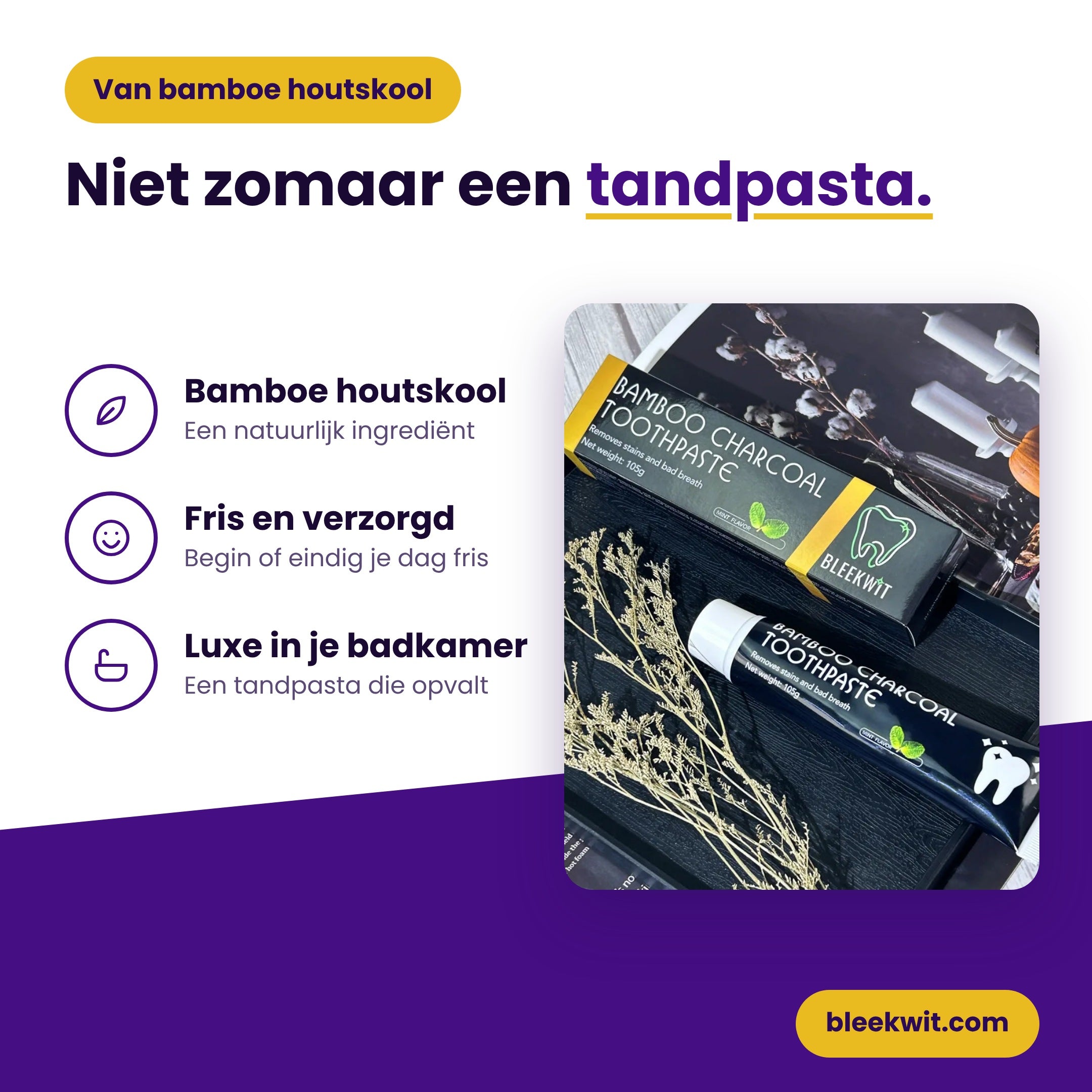 Niet zomaar een tandpasta, van bamboe houtskool